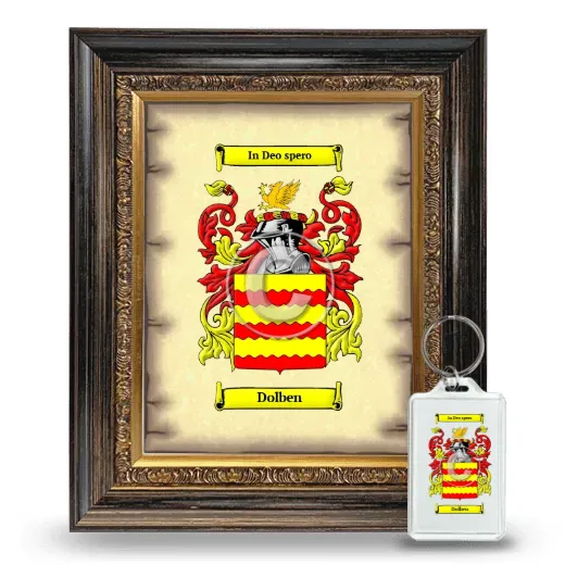 Dolben Framed Coat of Arms and Keychain - Heirloom
