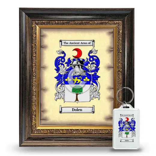 Dolen Framed Coat of Arms and Keychain - Heirloom