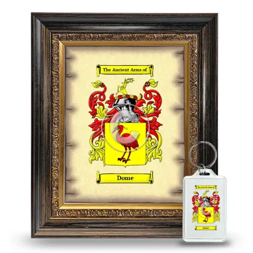 Dome Framed Coat of Arms and Keychain - Heirloom