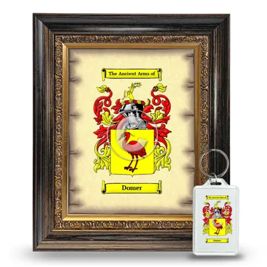 Domer Framed Coat of Arms and Keychain - Heirloom