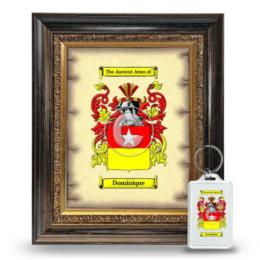 Dominique Framed Coat of Arms and Keychain - Heirloom