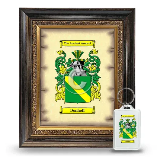 Donhoff Framed Coat of Arms and Keychain - Heirloom