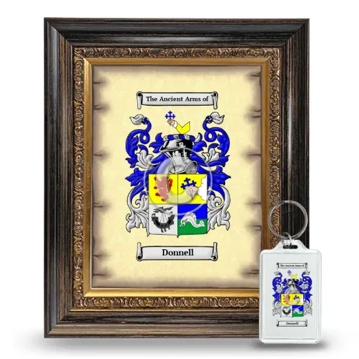 Donnell Framed Coat of Arms and Keychain - Heirloom