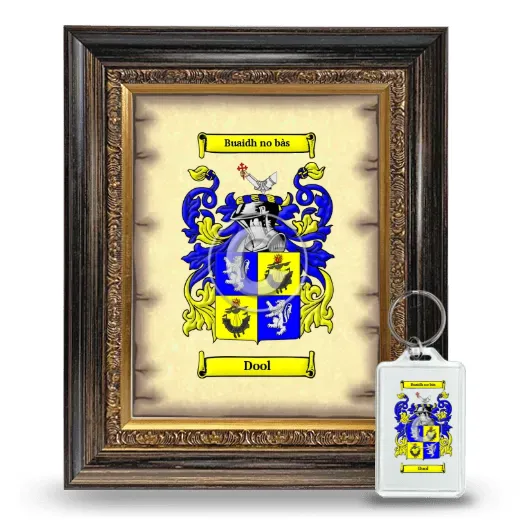 Dool Framed Coat of Arms and Keychain - Heirloom