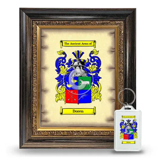 Doren Framed Coat of Arms and Keychain - Heirloom