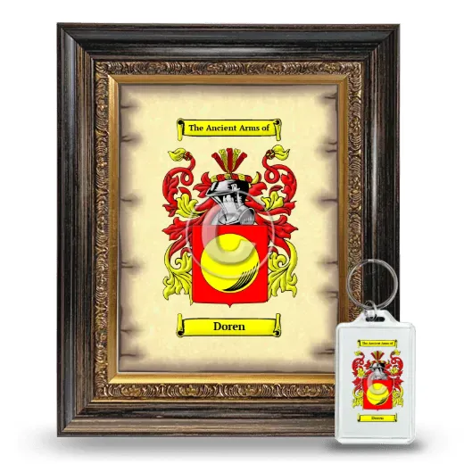 Doren Framed Coat of Arms and Keychain - Heirloom