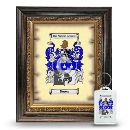 Doren Framed Coat of Arms and Keychain - Heirloom