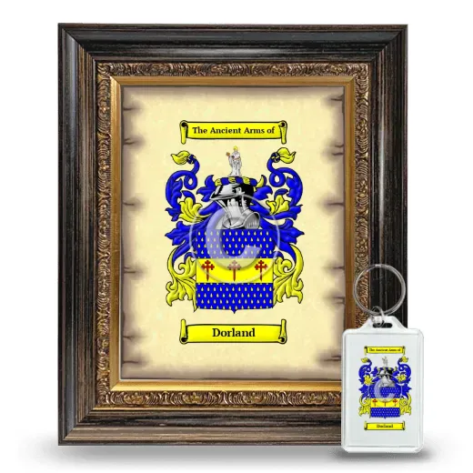 Dorland Framed Coat of Arms and Keychain - Heirloom