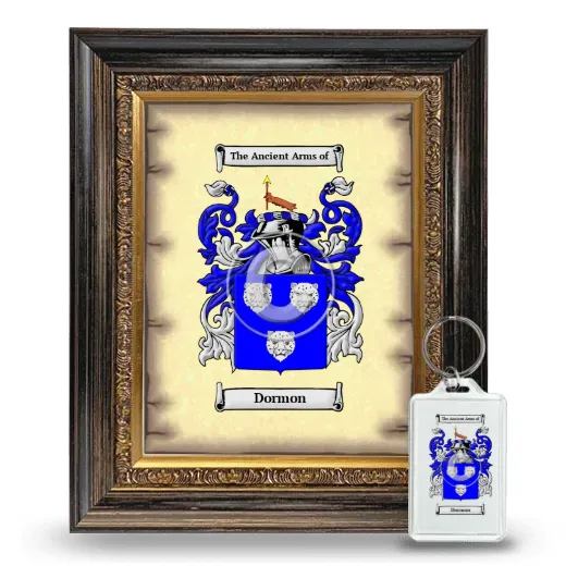 Dormon Framed Coat of Arms and Keychain - Heirloom