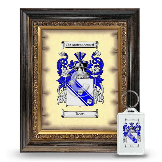 Dorn Framed Coat of Arms and Keychain - Heirloom