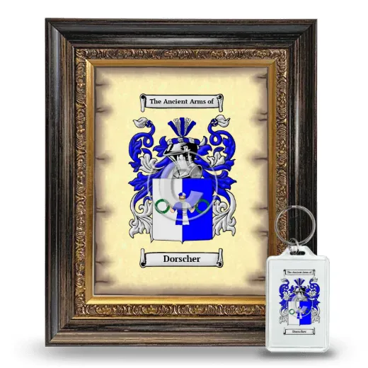 Dorscher Framed Coat of Arms and Keychain - Heirloom