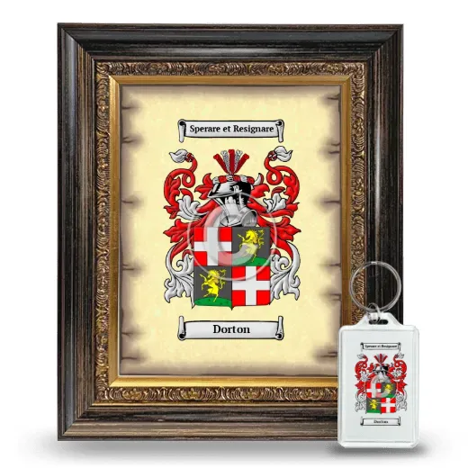 Dorton Framed Coat of Arms and Keychain - Heirloom