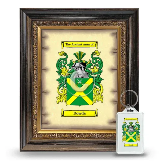 Dowda Framed Coat of Arms and Keychain - Heirloom