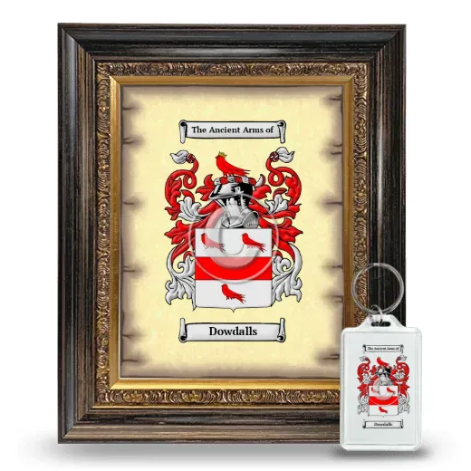 Dowdalls Framed Coat of Arms and Keychain - Heirloom