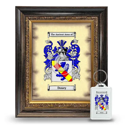 Doxey Framed Coat of Arms and Keychain - Heirloom