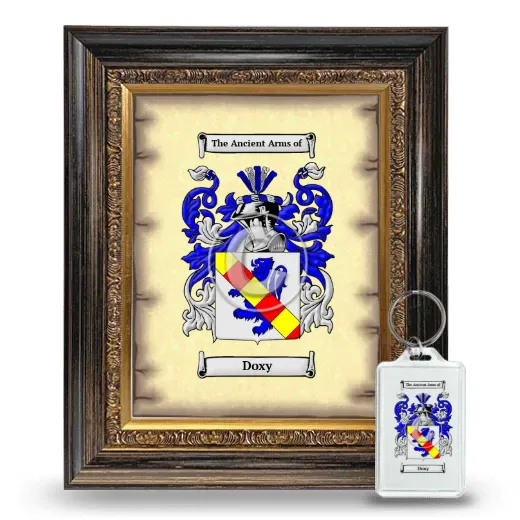 Doxy Framed Coat of Arms and Keychain - Heirloom