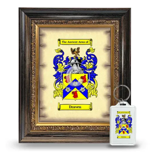 Draven Framed Coat of Arms and Keychain - Heirloom