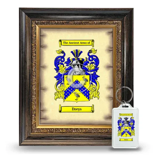 Dreys Framed Coat of Arms and Keychain - Heirloom