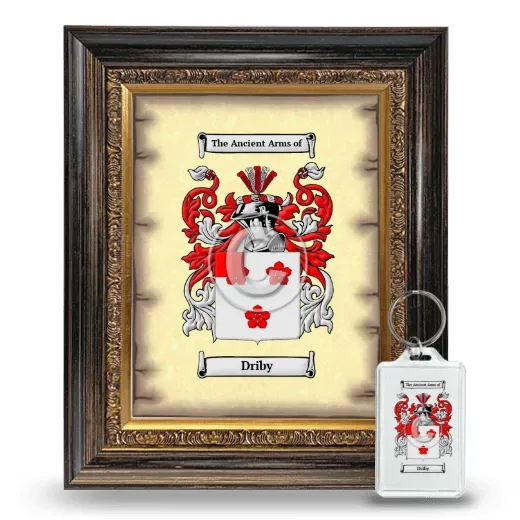 Driby Framed Coat of Arms and Keychain - Heirloom