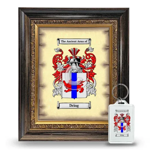 Dring Framed Coat of Arms and Keychain - Heirloom