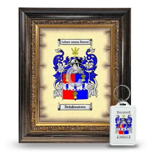 Drinkwaters Framed Coat of Arms and Keychain - Heirloom