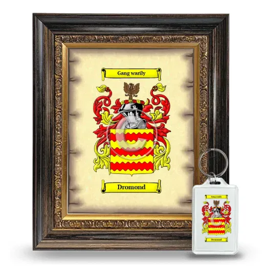 Dromond Framed Coat of Arms and Keychain - Heirloom
