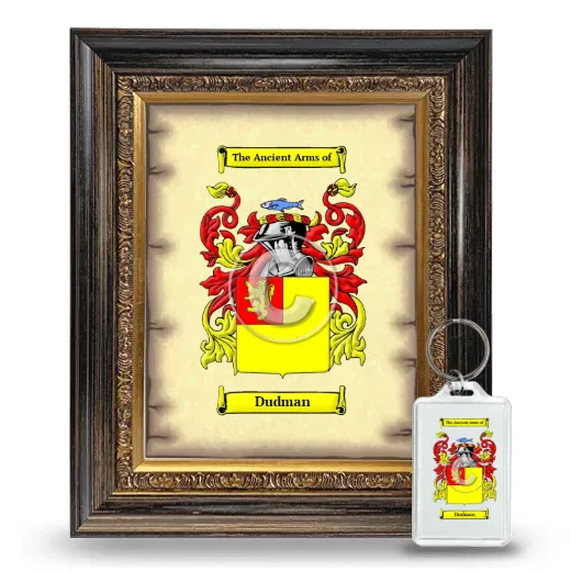 Dudman Framed Coat of Arms and Keychain - Heirloom