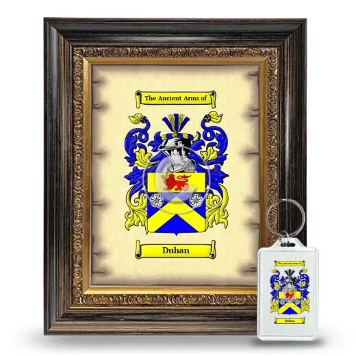 Duhan Framed Coat of Arms and Keychain - Heirloom