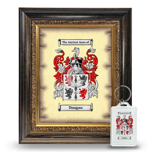 Dungan Framed Coat of Arms and Keychain - Heirloom