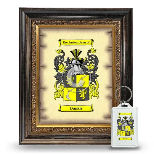 Dunkle Framed Coat of Arms and Keychain - Heirloom