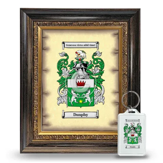Dunphy Framed Coat of Arms and Keychain - Heirloom