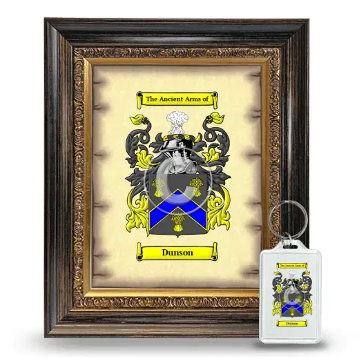 Dunson Framed Coat of Arms and Keychain - Heirloom