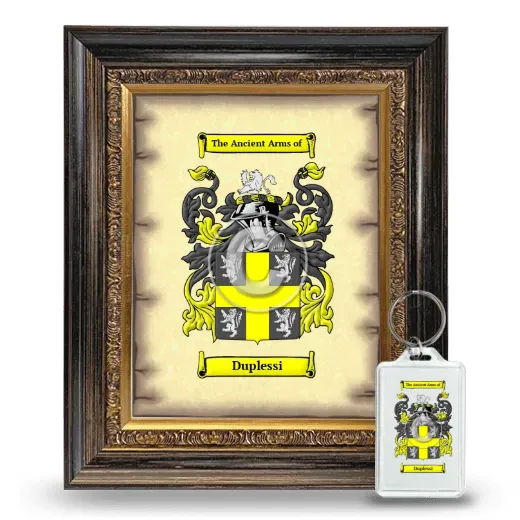 Duplessi Framed Coat of Arms and Keychain - Heirloom