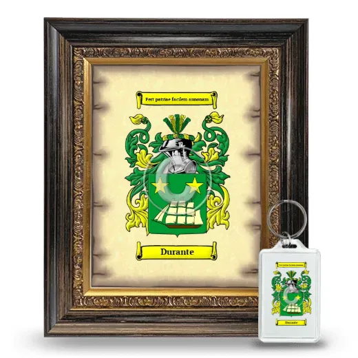 Durante Framed Coat of Arms and Keychain - Heirloom