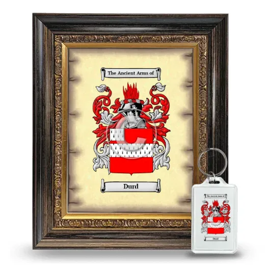 Durd Framed Coat of Arms and Keychain - Heirloom