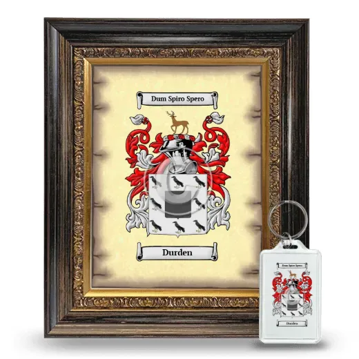 Durden Framed Coat of Arms and Keychain - Heirloom