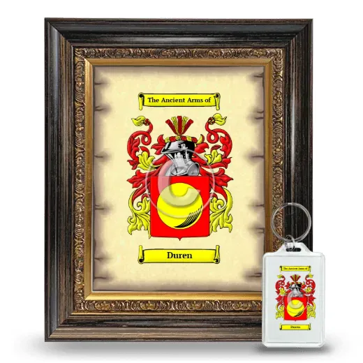 Duren Framed Coat of Arms and Keychain - Heirloom
