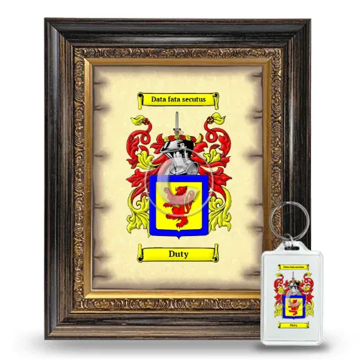 Duty Framed Coat of Arms and Keychain - Heirloom
