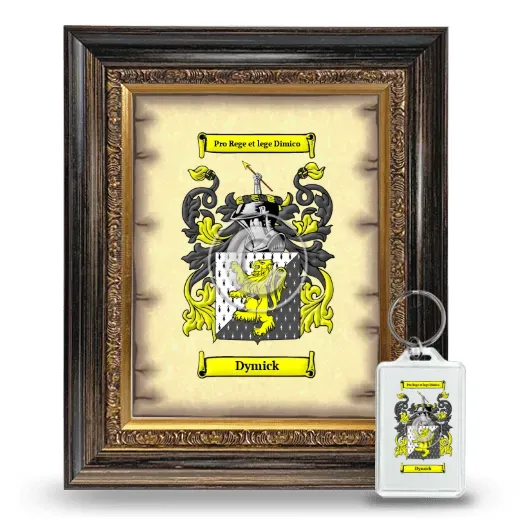 Dymick Framed Coat of Arms and Keychain - Heirloom