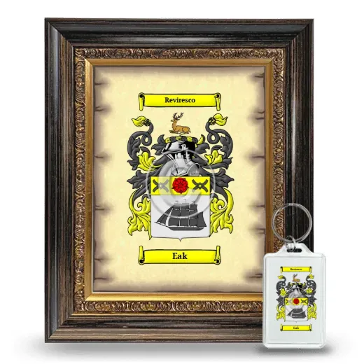 Eak Framed Coat of Arms and Keychain - Heirloom