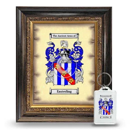 Easterling Framed Coat of Arms and Keychain - Heirloom