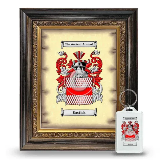 Eastick Framed Coat of Arms and Keychain - Heirloom
