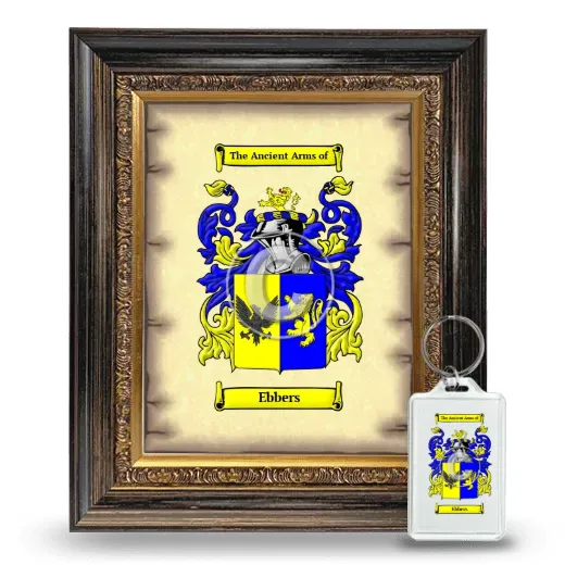 Ebbers Framed Coat of Arms and Keychain - Heirloom