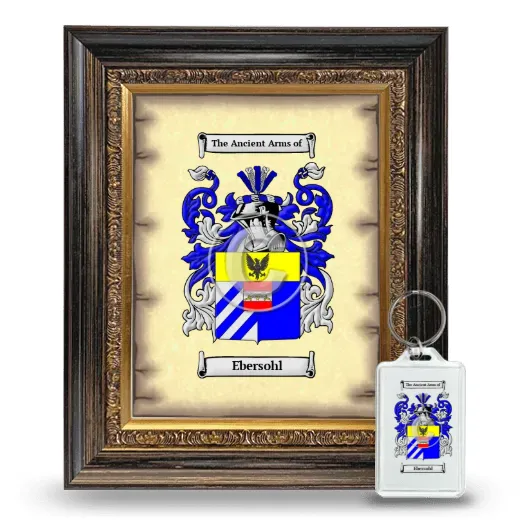 Ebersohl Framed Coat of Arms and Keychain - Heirloom