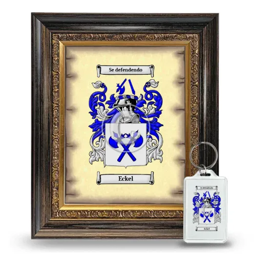 Eckel Framed Coat of Arms and Keychain - Heirloom