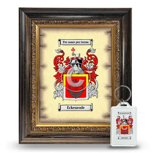 Eckenrode Framed Coat of Arms and Keychain - Heirloom