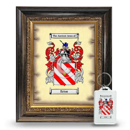 Ector Framed Coat of Arms and Keychain - Heirloom