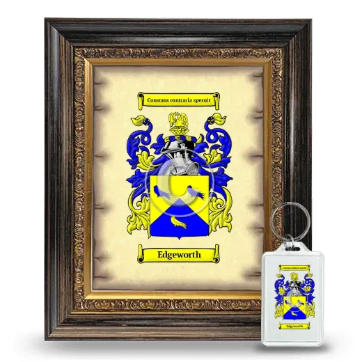 Edgeworth Framed Coat of Arms and Keychain - Heirloom