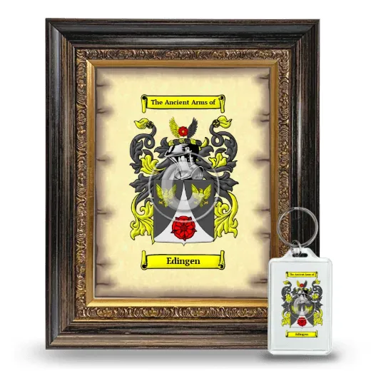 Edingen Framed Coat of Arms and Keychain - Heirloom