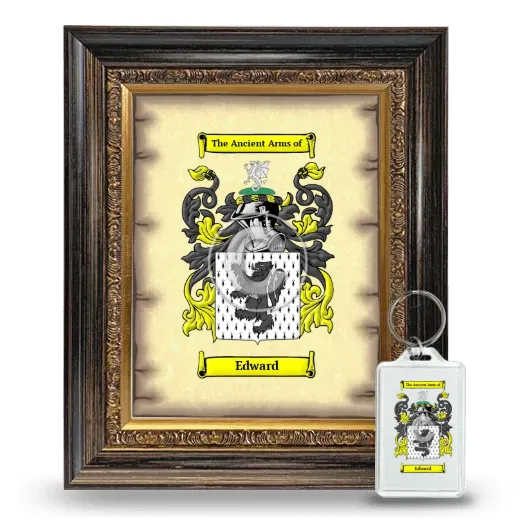 Edward Framed Coat of Arms and Keychain - Heirloom